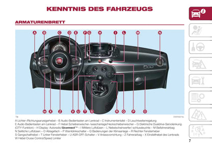 2017-2018 Fiat 500/500C Bedienungsanleitung | Deutsch