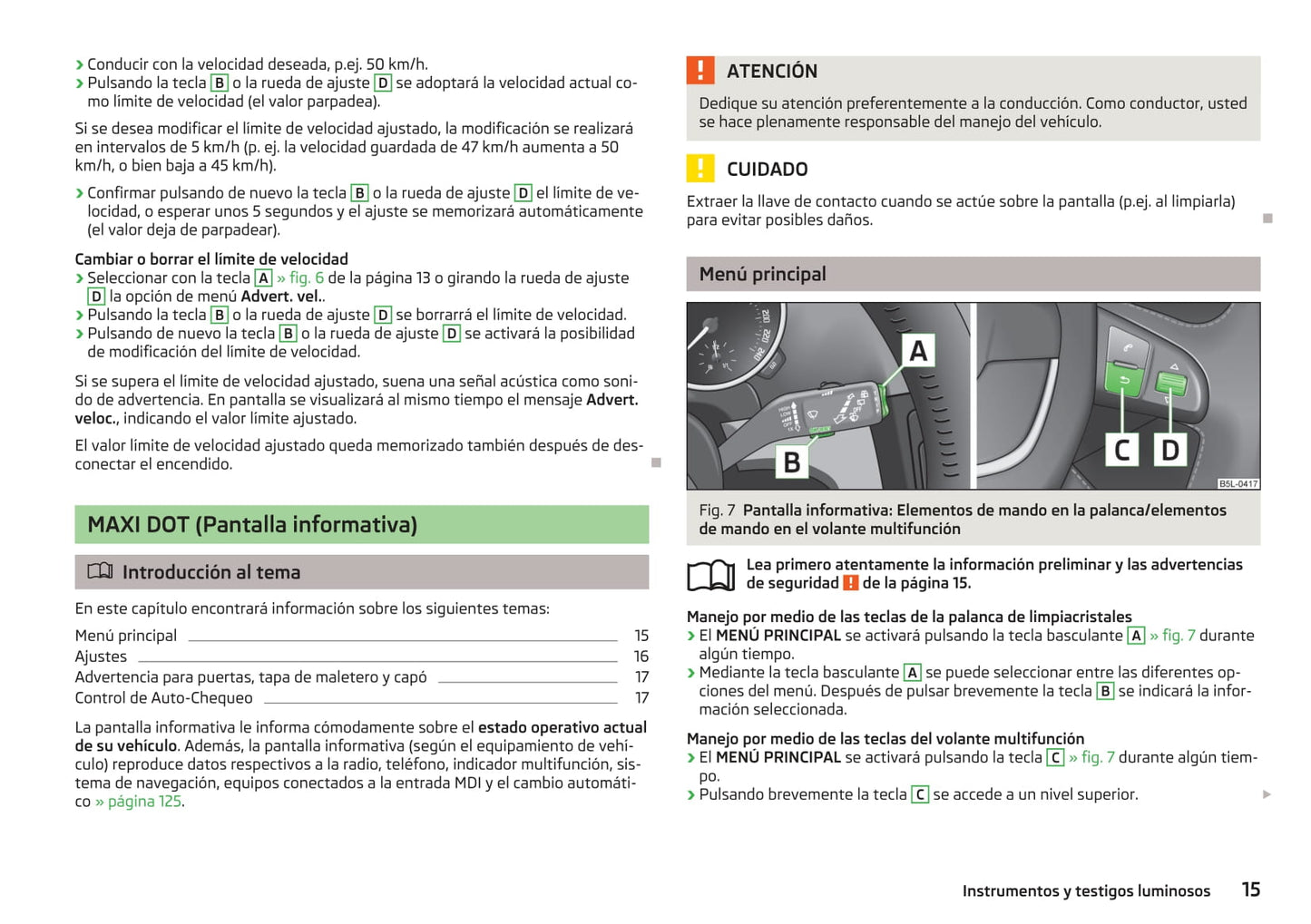 2014-2015 Skoda Yeti Gebruikershandleiding | Spaans