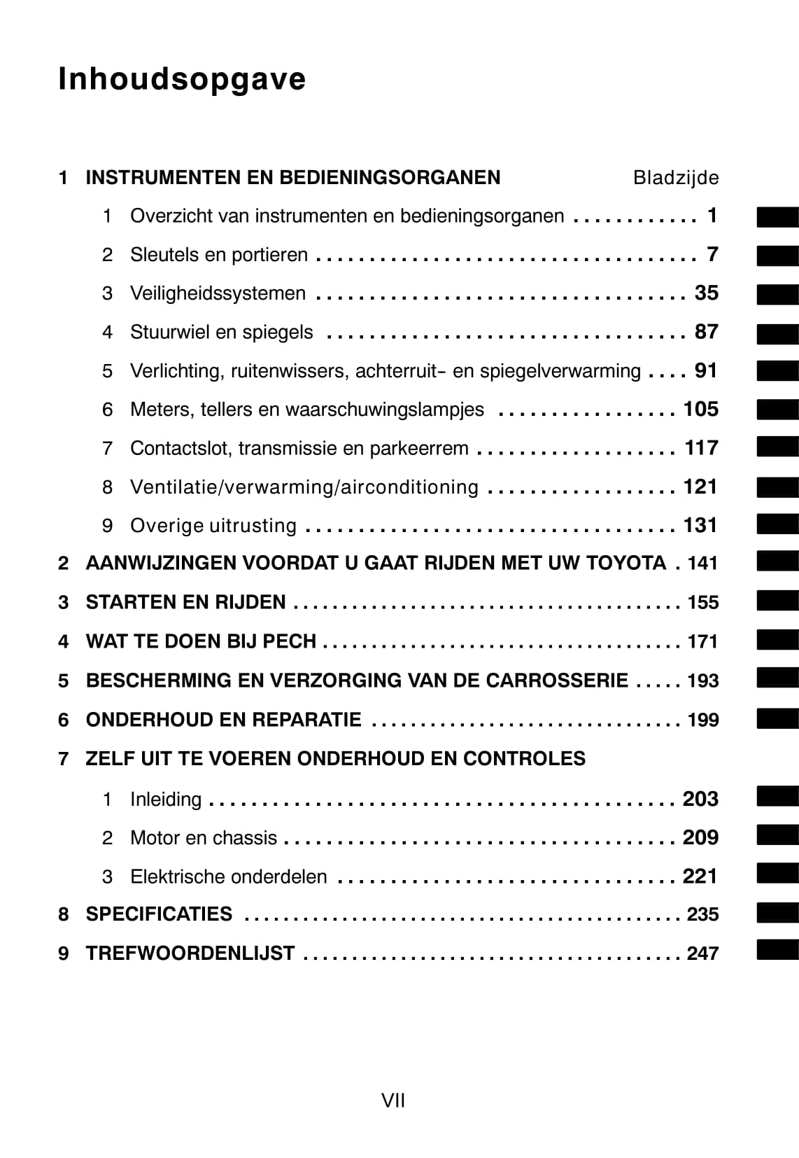 2008-2009 Toyota Hiace Owner's Manual | Dutch