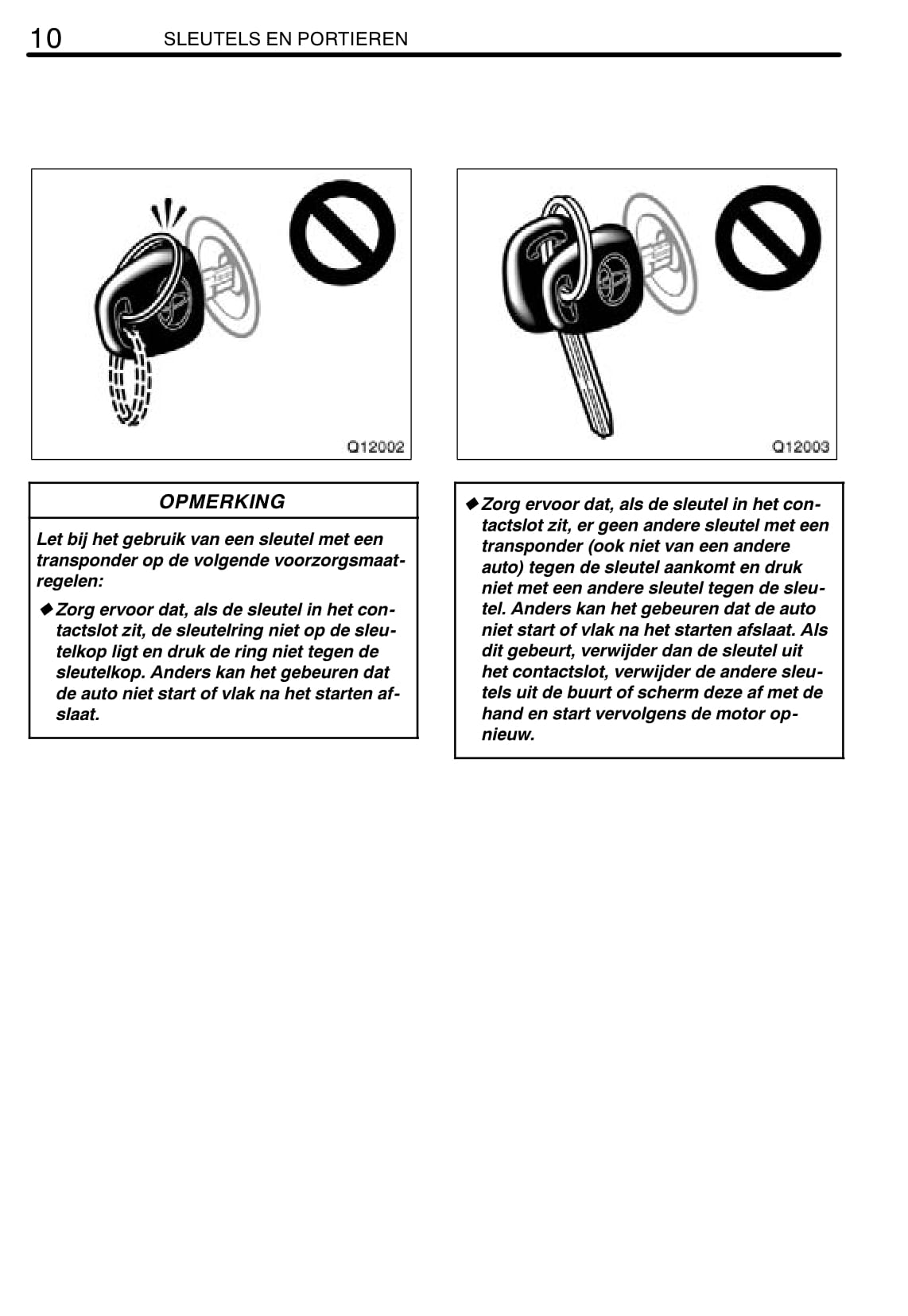 2008-2009 Toyota Hiace Owner's Manual | Dutch