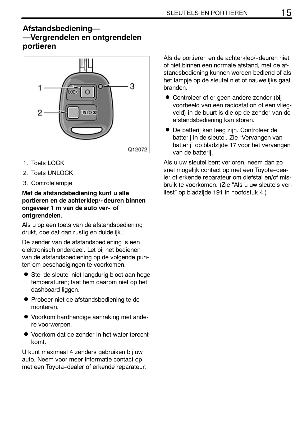 2008-2009 Toyota Hiace Owner's Manual | Dutch