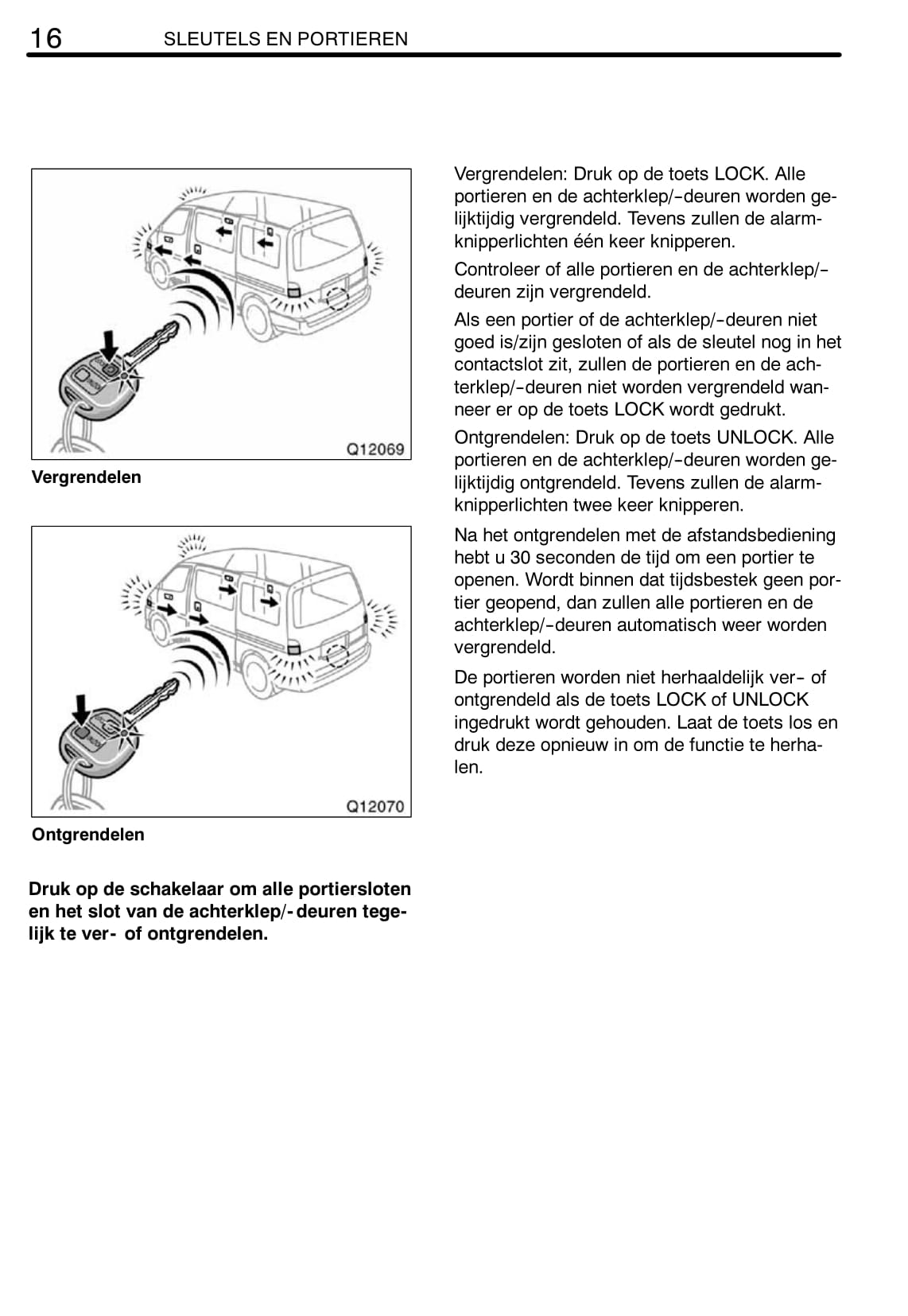 2008-2009 Toyota Hiace Owner's Manual | Dutch