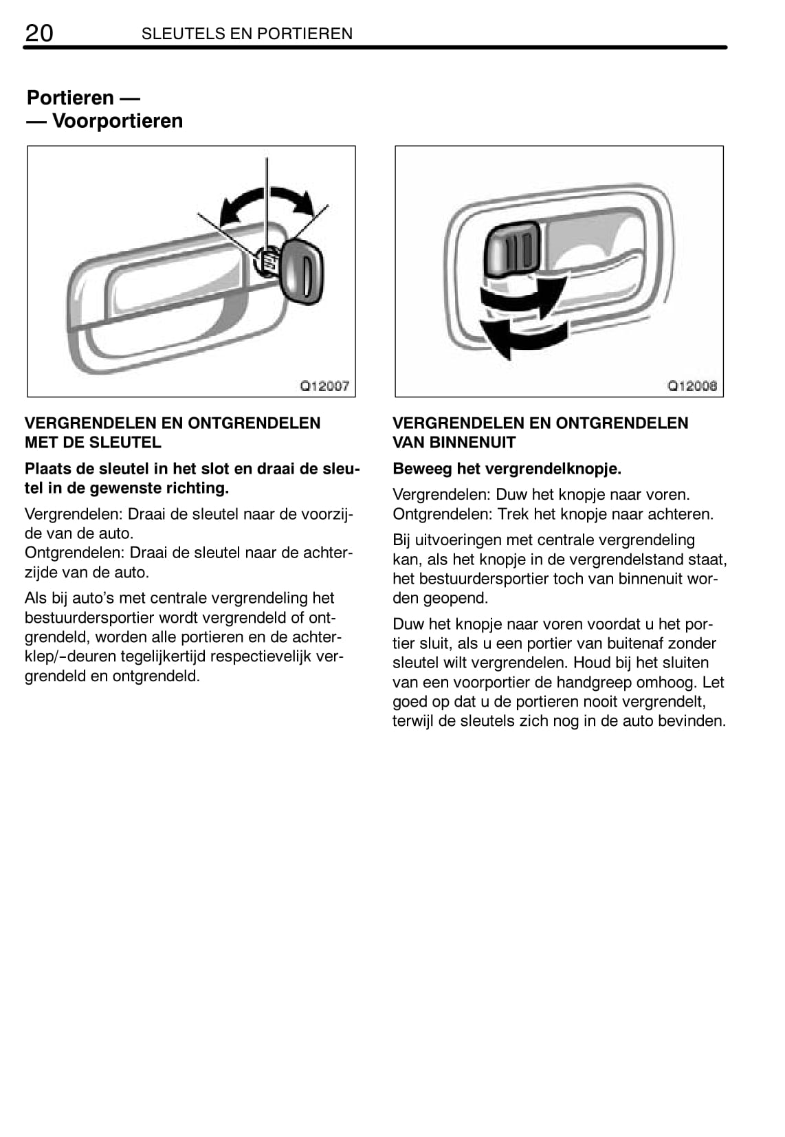 2008-2009 Toyota Hiace Owner's Manual | Dutch