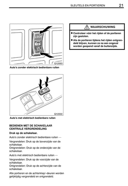 2008-2009 Toyota Hiace Owner's Manual | Dutch