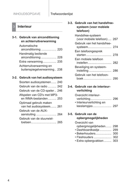 2009-2010 Toyota Urban Cruiser Owner's Manual | Dutch