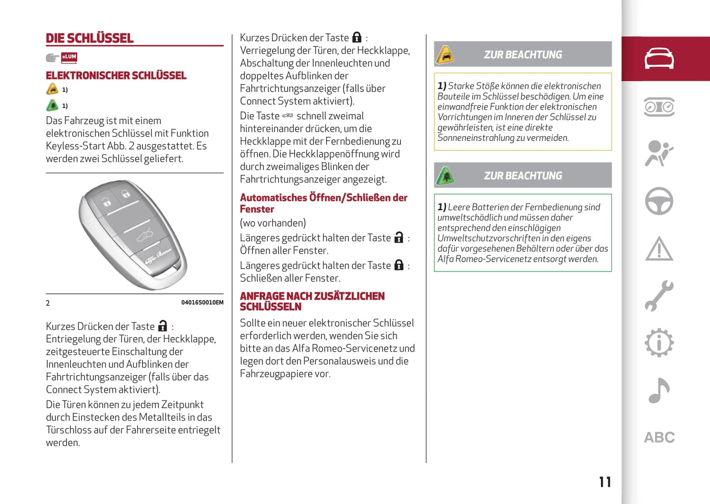 2017-2020 Alfa Romeo Stelvio Owner's Manual | German