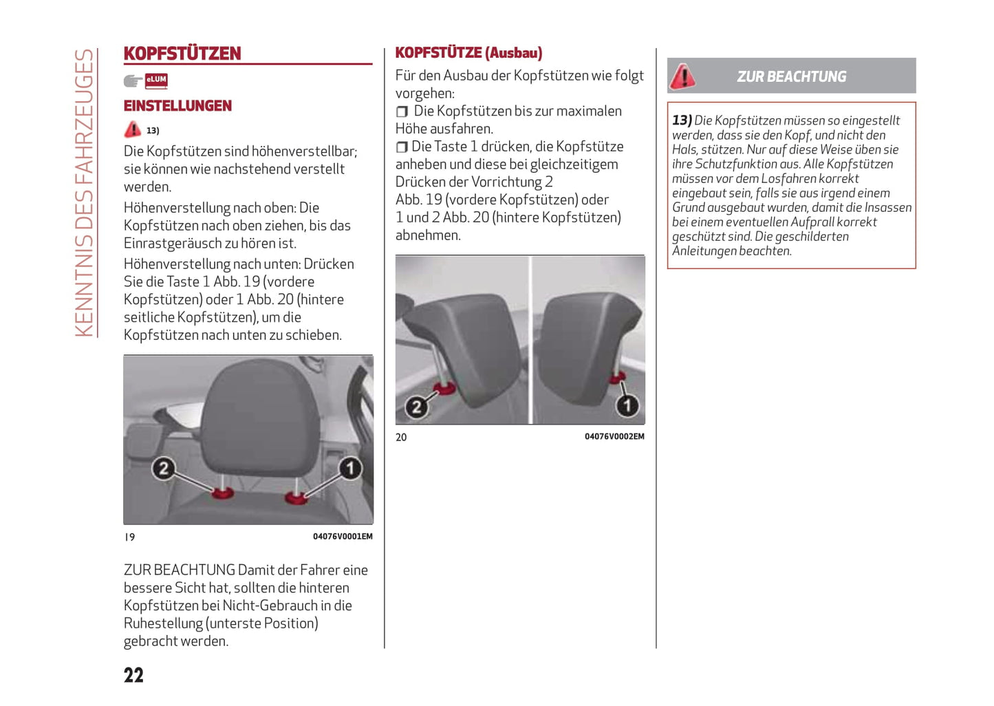 2017-2020 Alfa Romeo Stelvio Owner's Manual | German