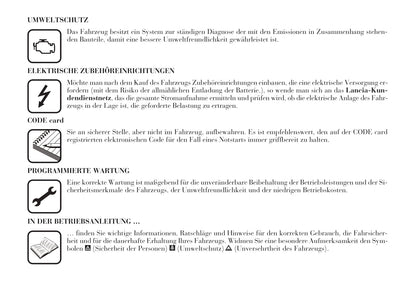 2002-2008 Lancia Thesis Bedienungsanleitung | Deutsch