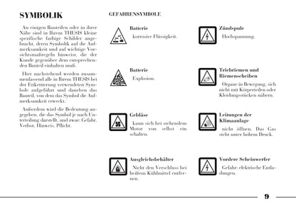 2002-2008 Lancia Thesis Bedienungsanleitung | Deutsch