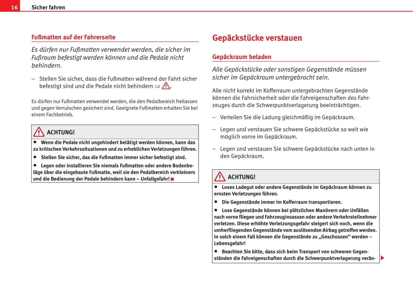 2007-2008 Seat Cordoba Owner's Manual | German