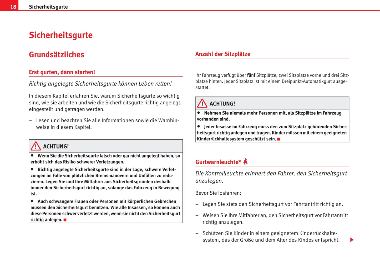 2007-2008 Seat Cordoba Owner's Manual | German