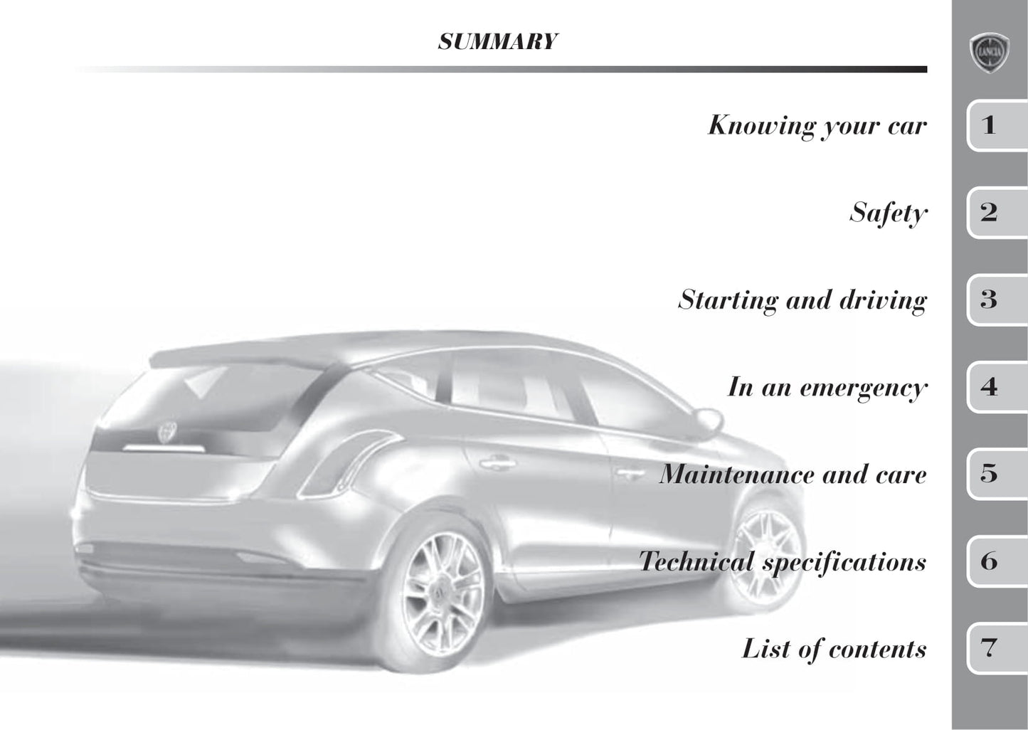 2011-2015 Lancia Delta Owner's Manual | English