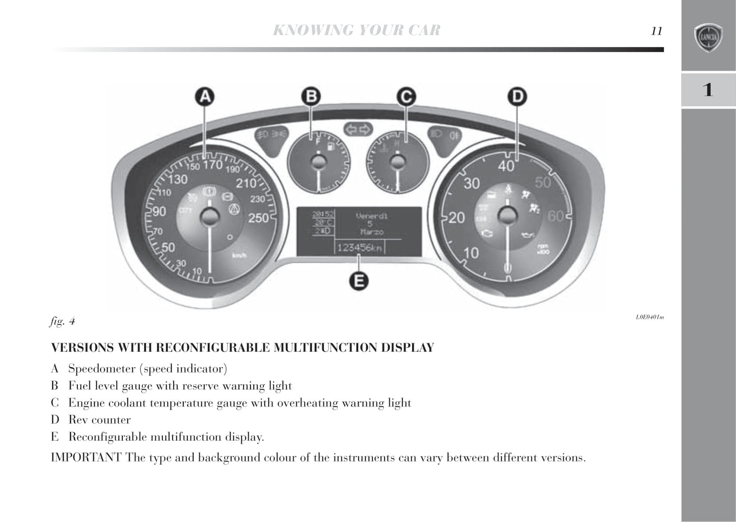 2011-2015 Lancia Delta Gebruikershandleiding | Engels