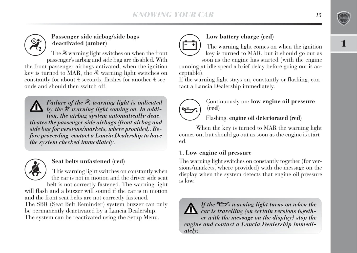 2011-2015 Lancia Delta Owner's Manual | English