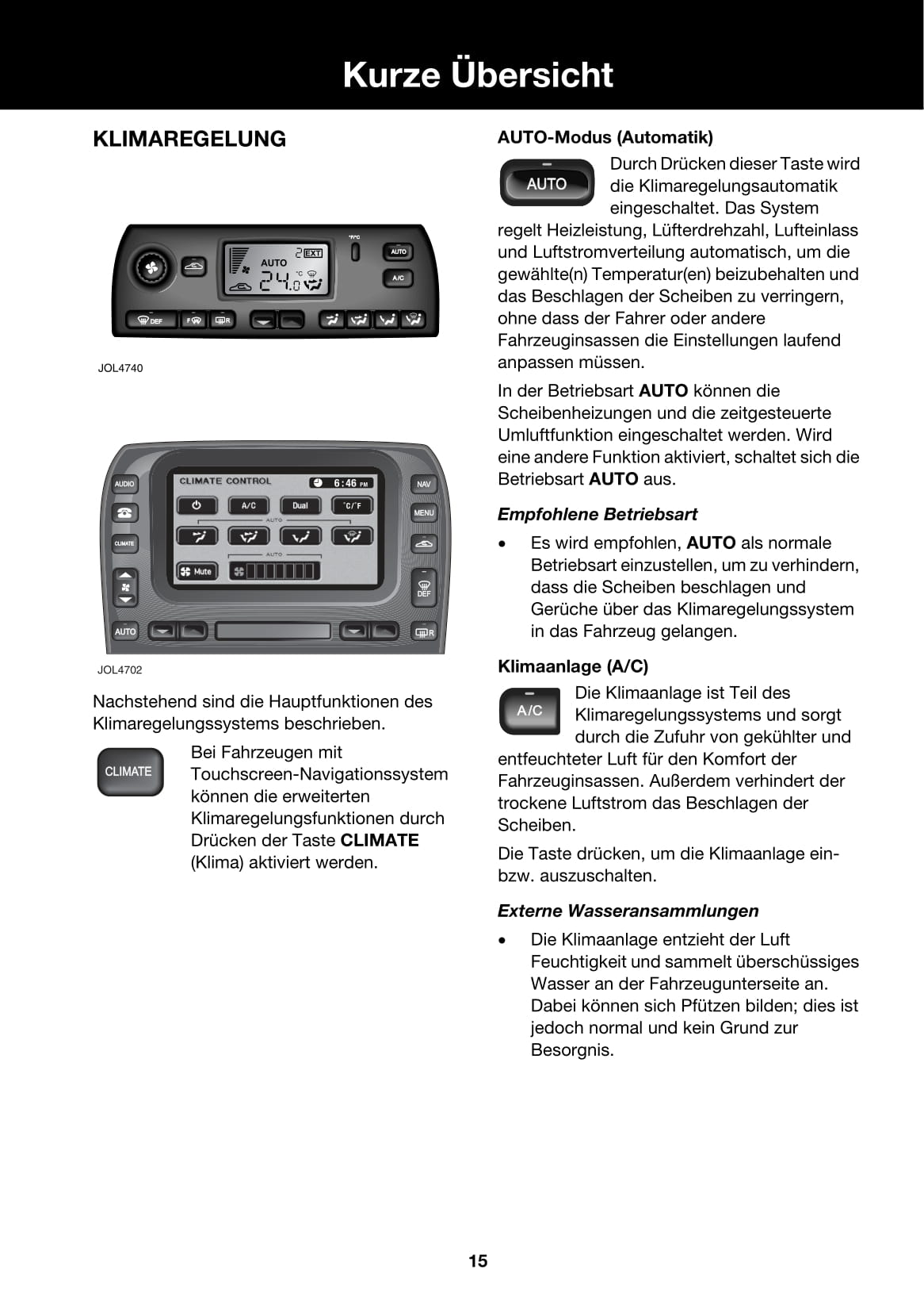 2006-2007 Jaguar X-Type Owner's Manual | German