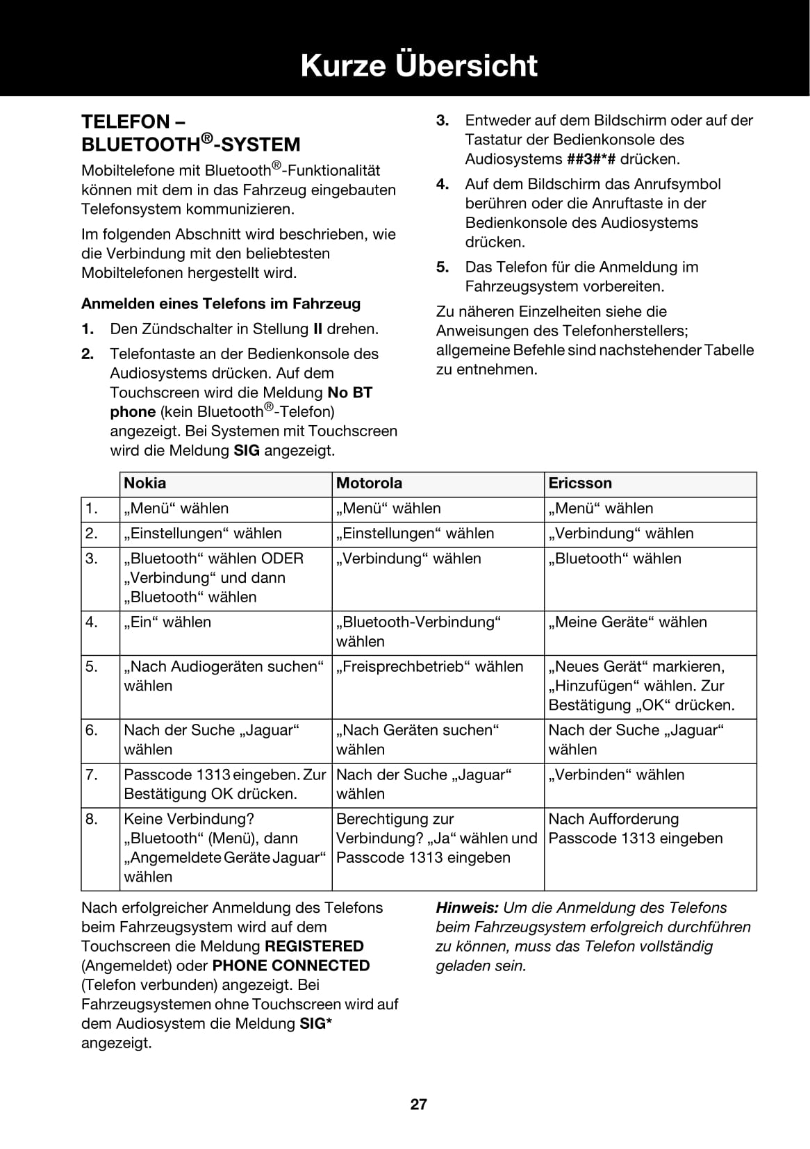 2006-2007 Jaguar X-Type Owner's Manual | German