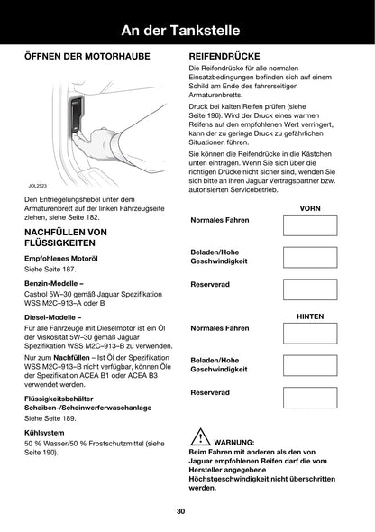 2006-2007 Jaguar X-Type Owner's Manual | German