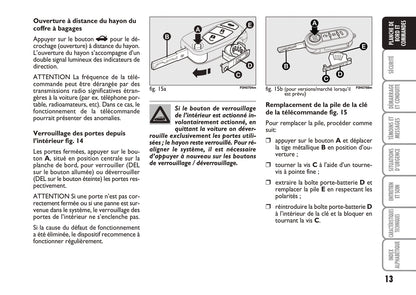 2010-2011 Fiat Idea Owner's Manual | French