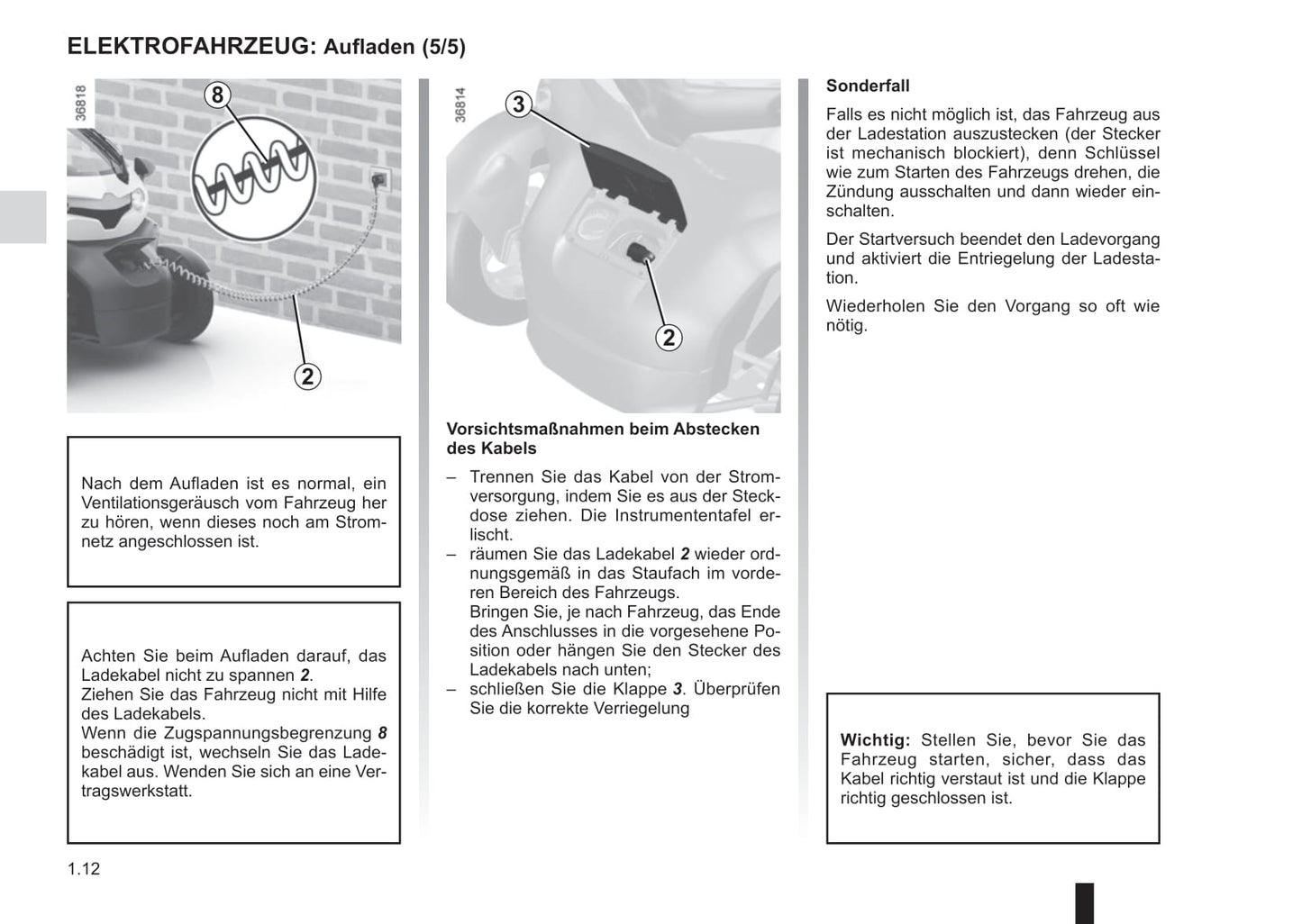 2016-2017 Renault Twizy Owner's Manual | German