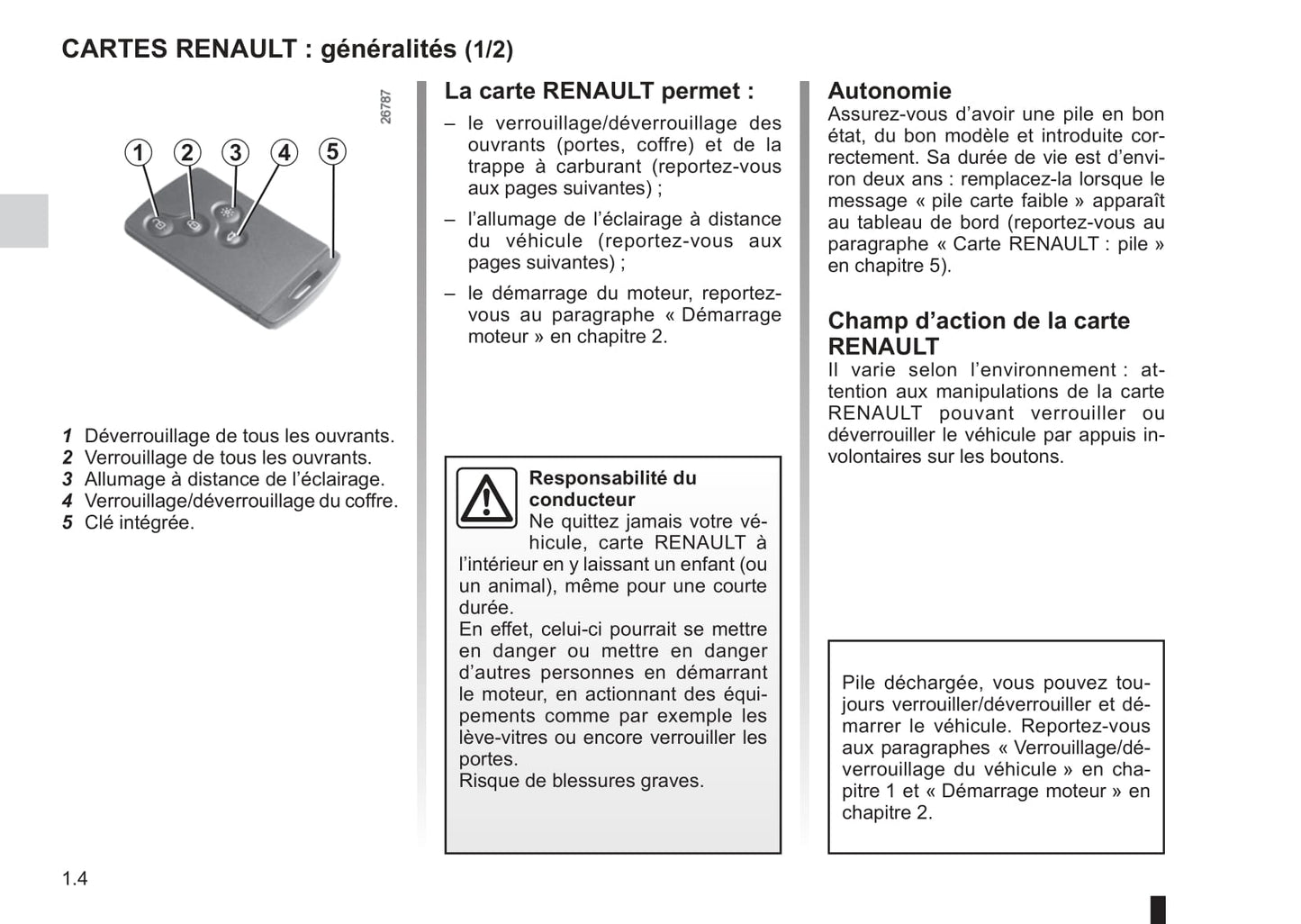 2011-2012 Renault Fluence Owner's Manual | French