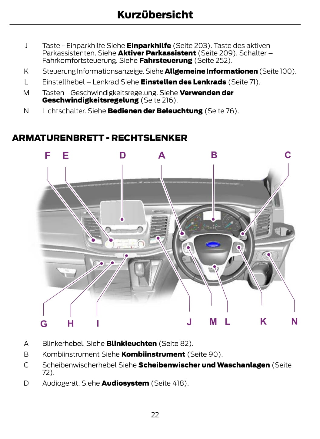 2020-2021 Ford Tourneo Custom/Transit Custom Owner's Manual | German