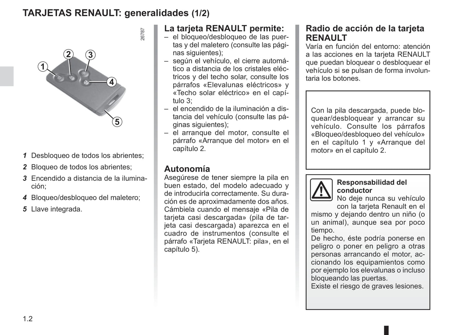 2012-2013 Renault Koleos Owner's Manual | Spanish