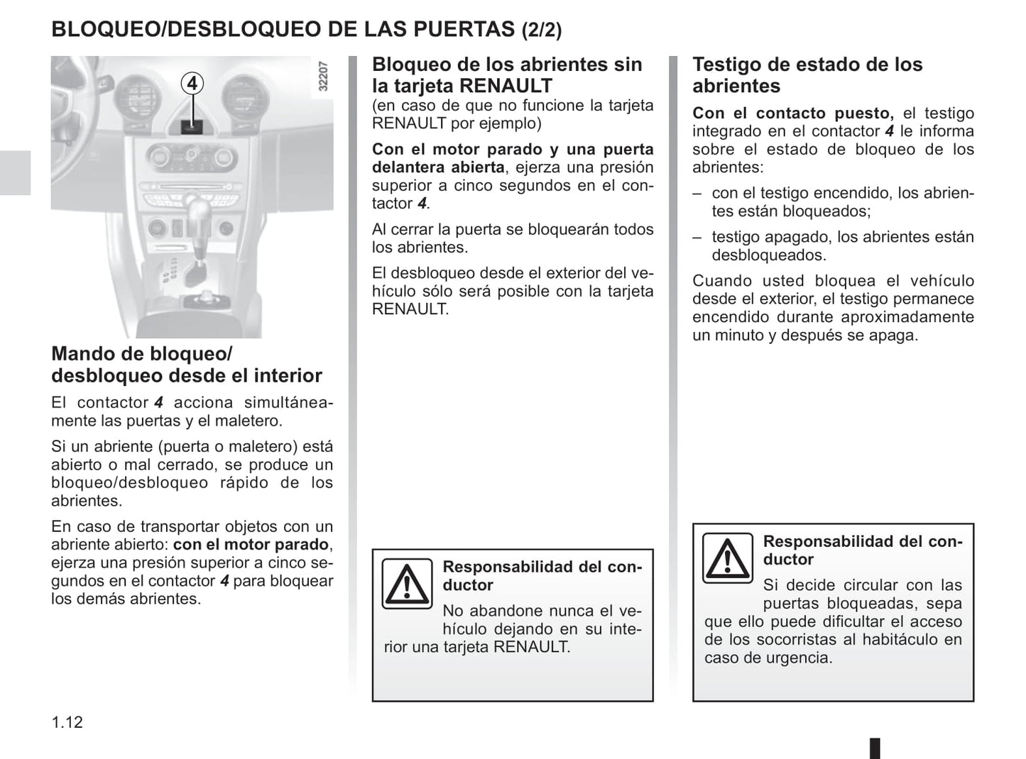 2012-2013 Renault Koleos Owner's Manual | Spanish