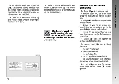 2003-2005 Alfa Romeo 156 Bedienungsanleitung | Niederländisch