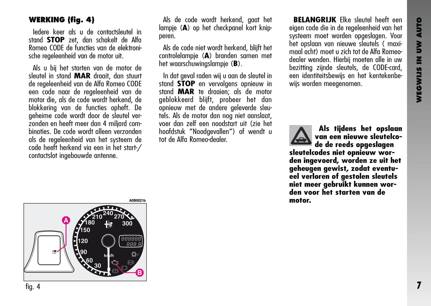 2003-2005 Alfa Romeo 156 Bedienungsanleitung | Niederländisch