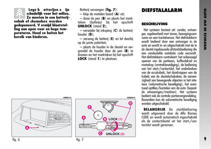 2003-2005 Alfa Romeo 156 Bedienungsanleitung | Niederländisch