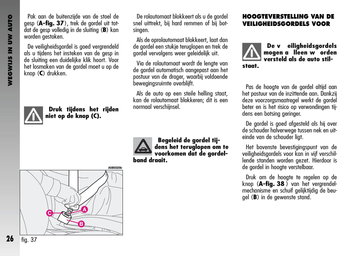 2003-2005 Alfa Romeo 156 Bedienungsanleitung | Niederländisch