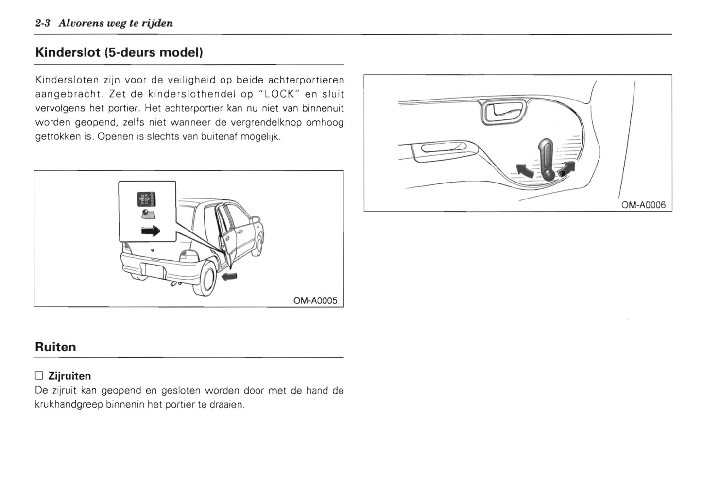 1995 Subaru Vivio Owner's Manual | Dutch