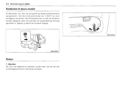 1995 Subaru Vivio Owner's Manual | Dutch