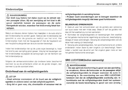 1995 Subaru Vivio Owner's Manual | Dutch