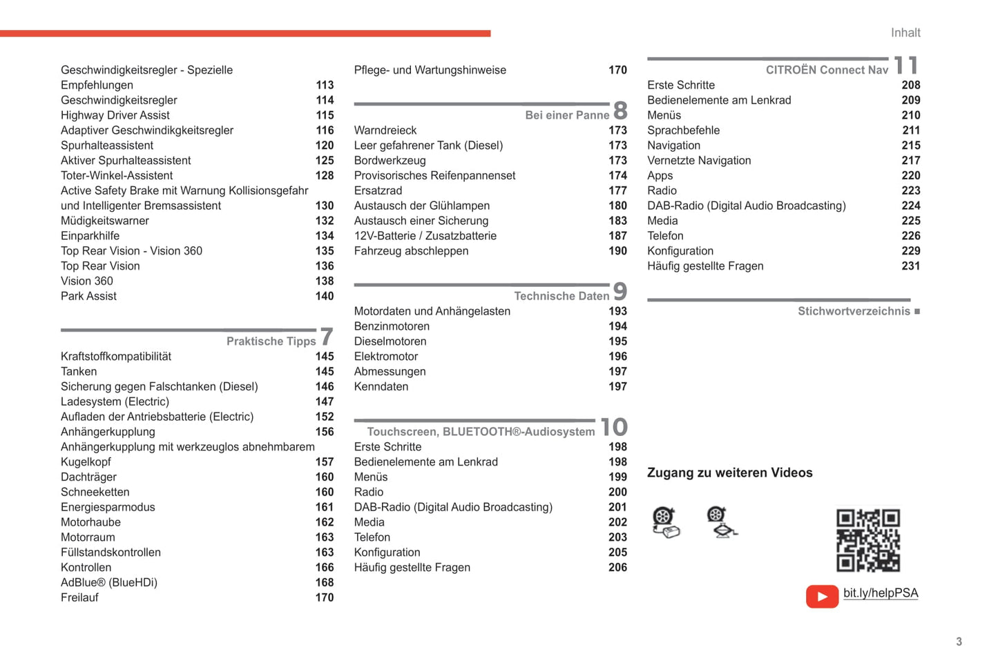 2020-2021 Citroën C4/e-C4 Owner's Manual | German