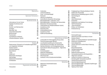 2022-2024 Citroën C5 X Owner's Manual | German