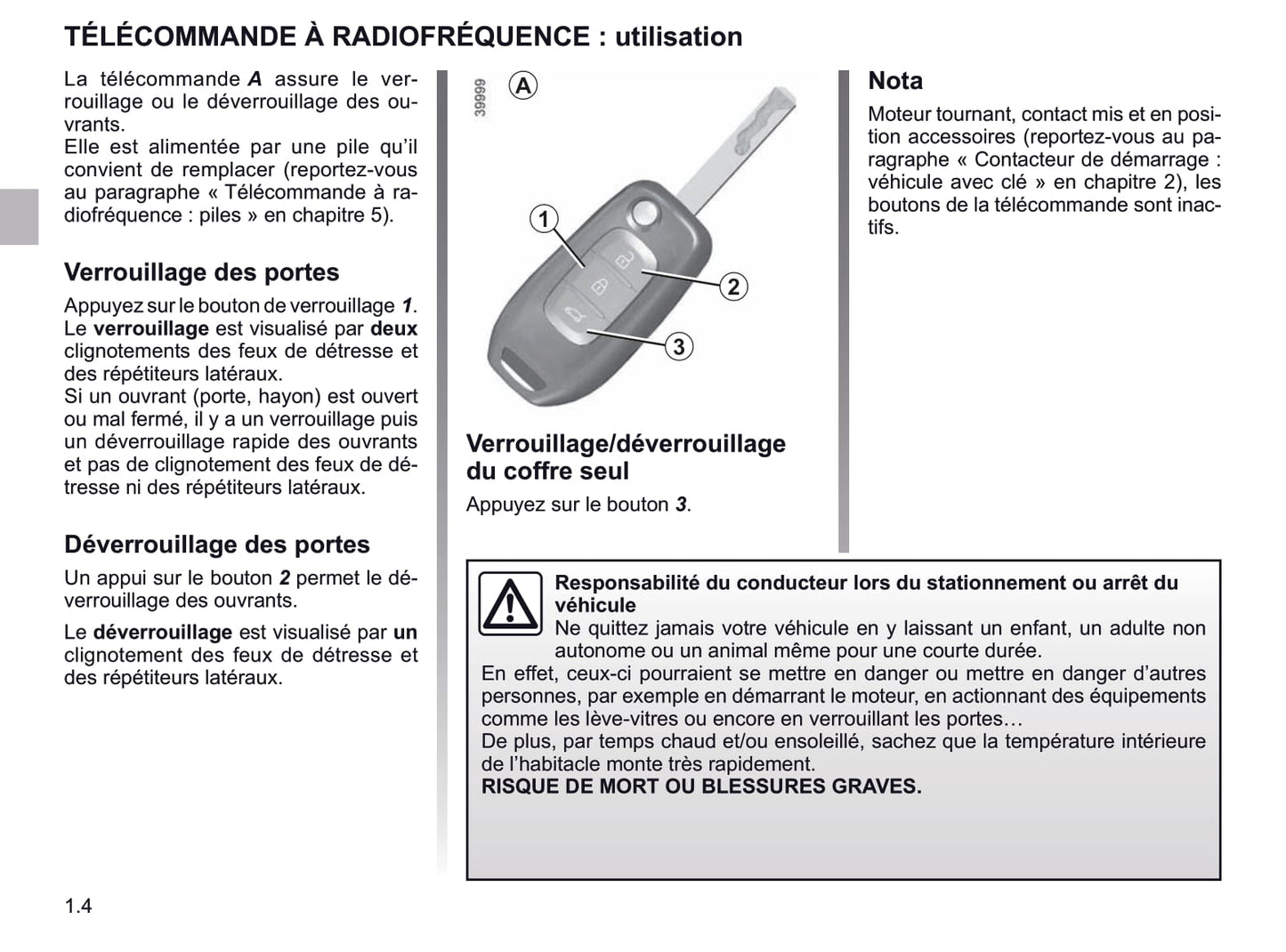 2018-2019 Renault Kadjar Owner's Manual | French