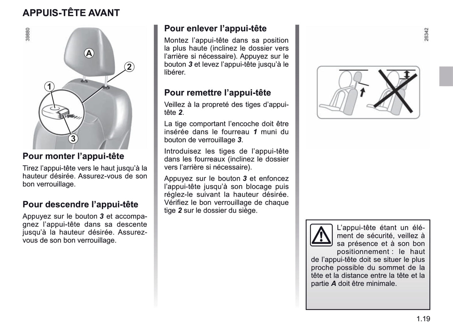 2018-2019 Renault Kadjar Owner's Manual | French