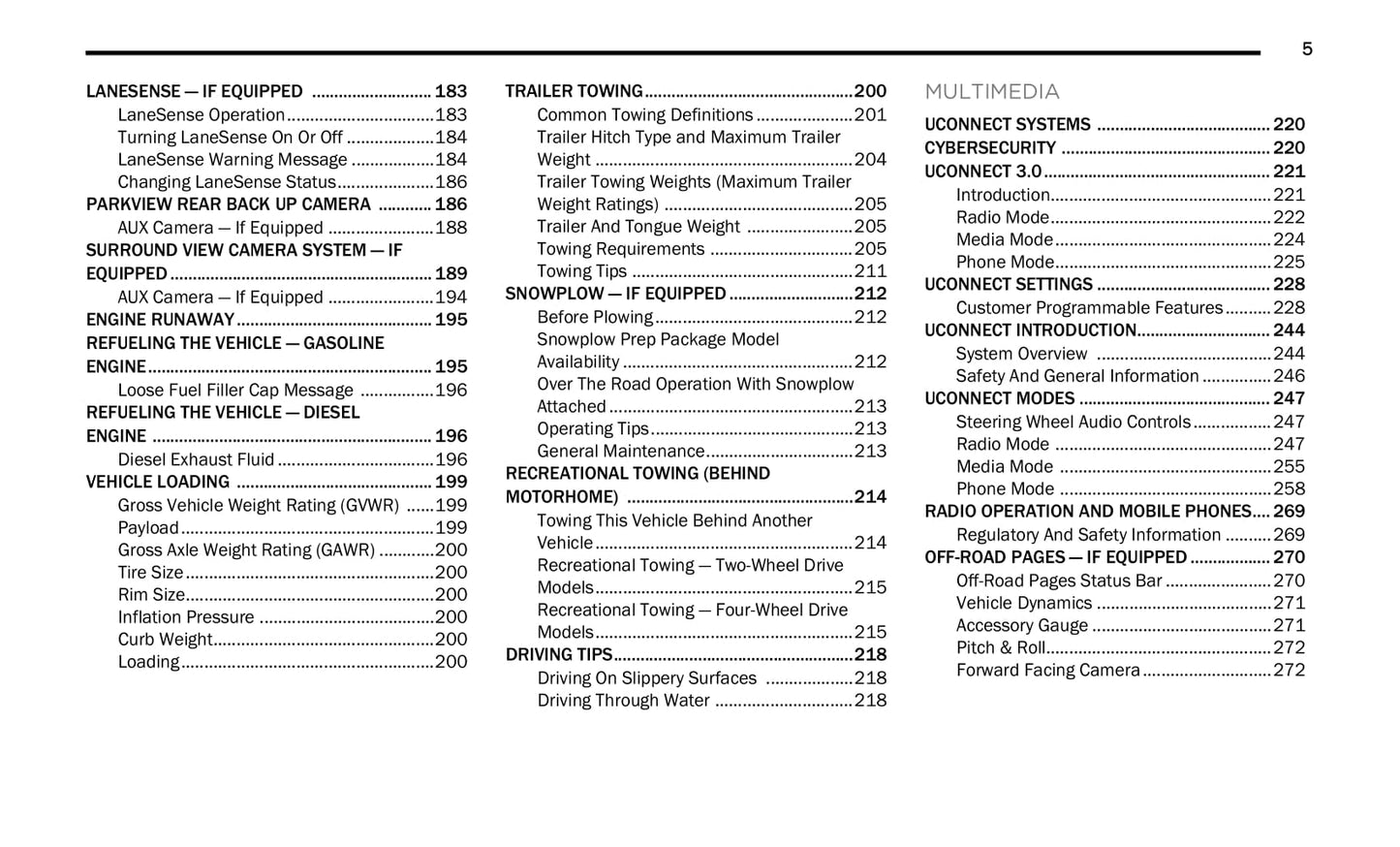 2021 Ram Chassis Cab Owner's Manual | English