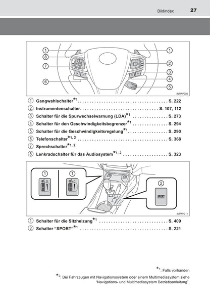 2016 Toyota Avensis Owner's Manual | German