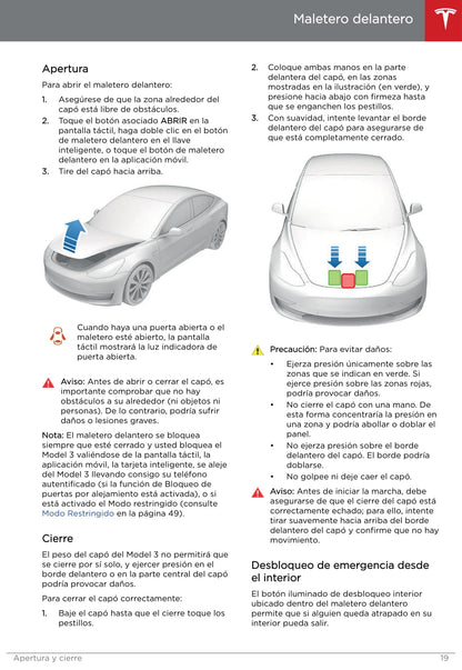 2019 Tesla Model 3 Manuel du propriétaire | Espagnol