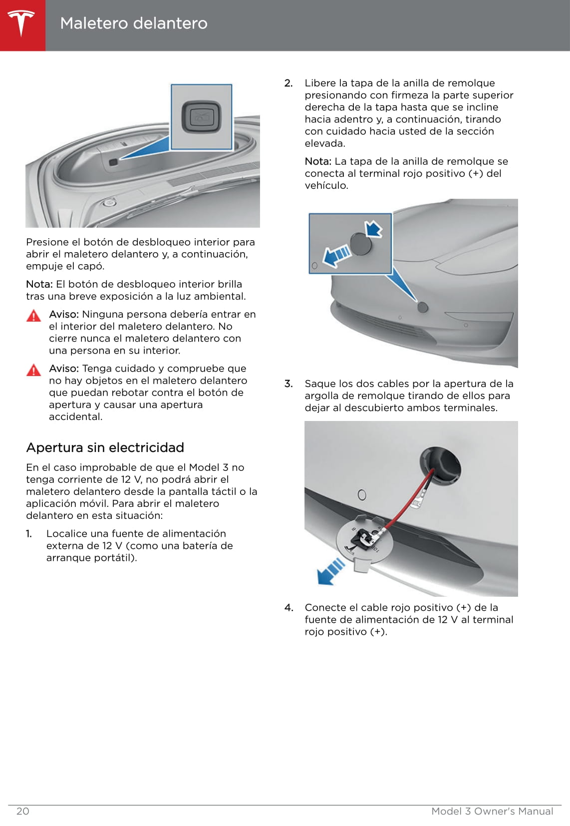 2019 Tesla Model 3 Manuel du propriétaire | Espagnol