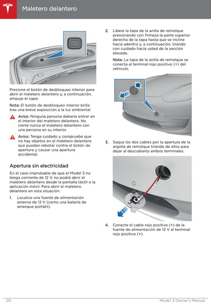 2019 Tesla Model 3 Manuel du propriétaire | Espagnol