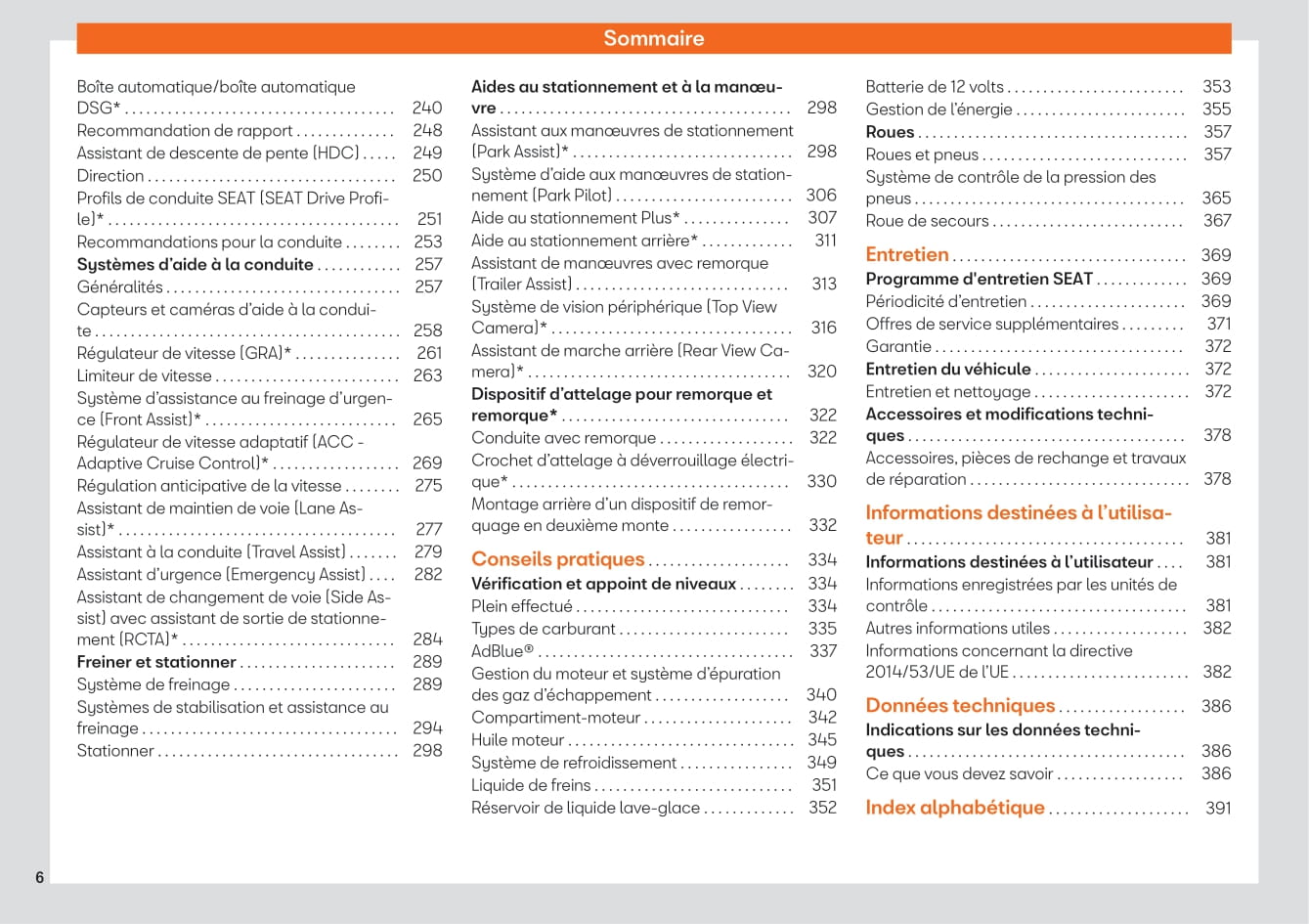 2020-2023 Seat Ateca Bedienungsanleitung | Französisch