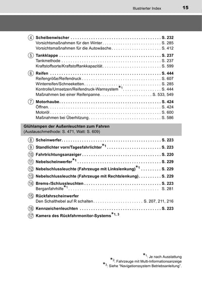 2015-2016 Toyota Corolla Owner's Manual | German