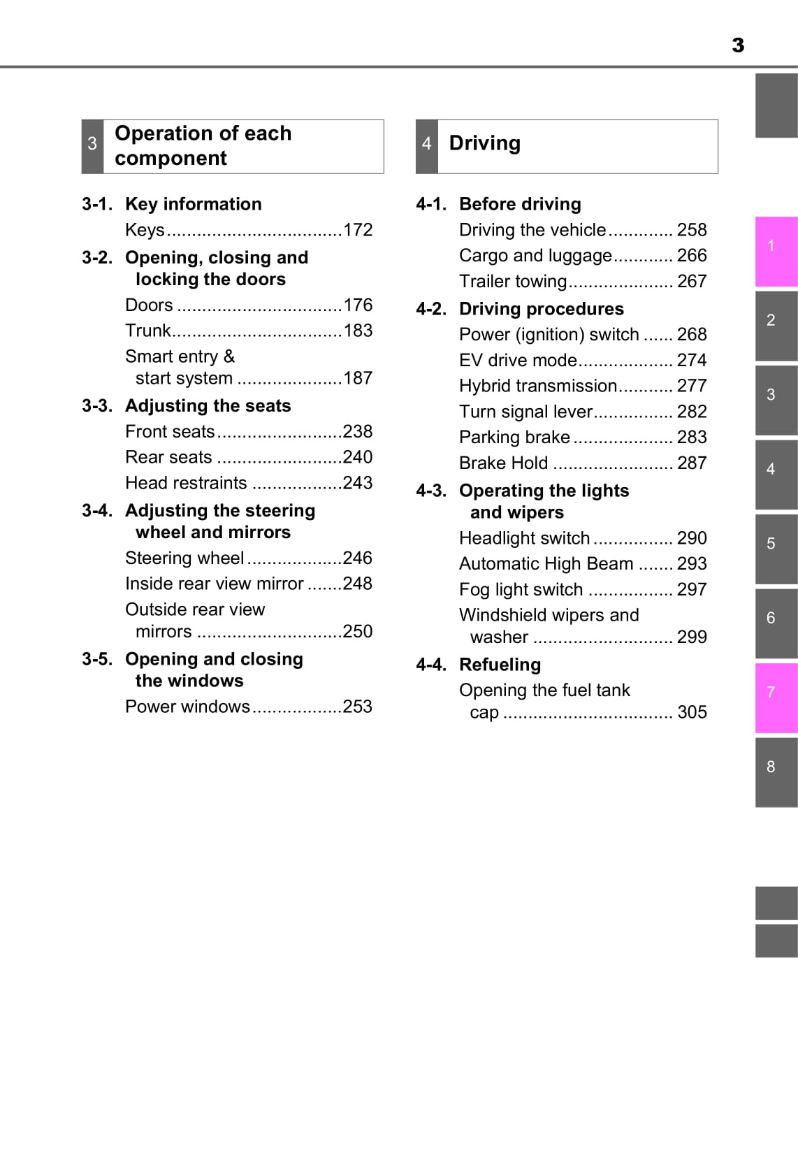 2019-2020 Toyota Camry Hybrid Owner's Manual | English