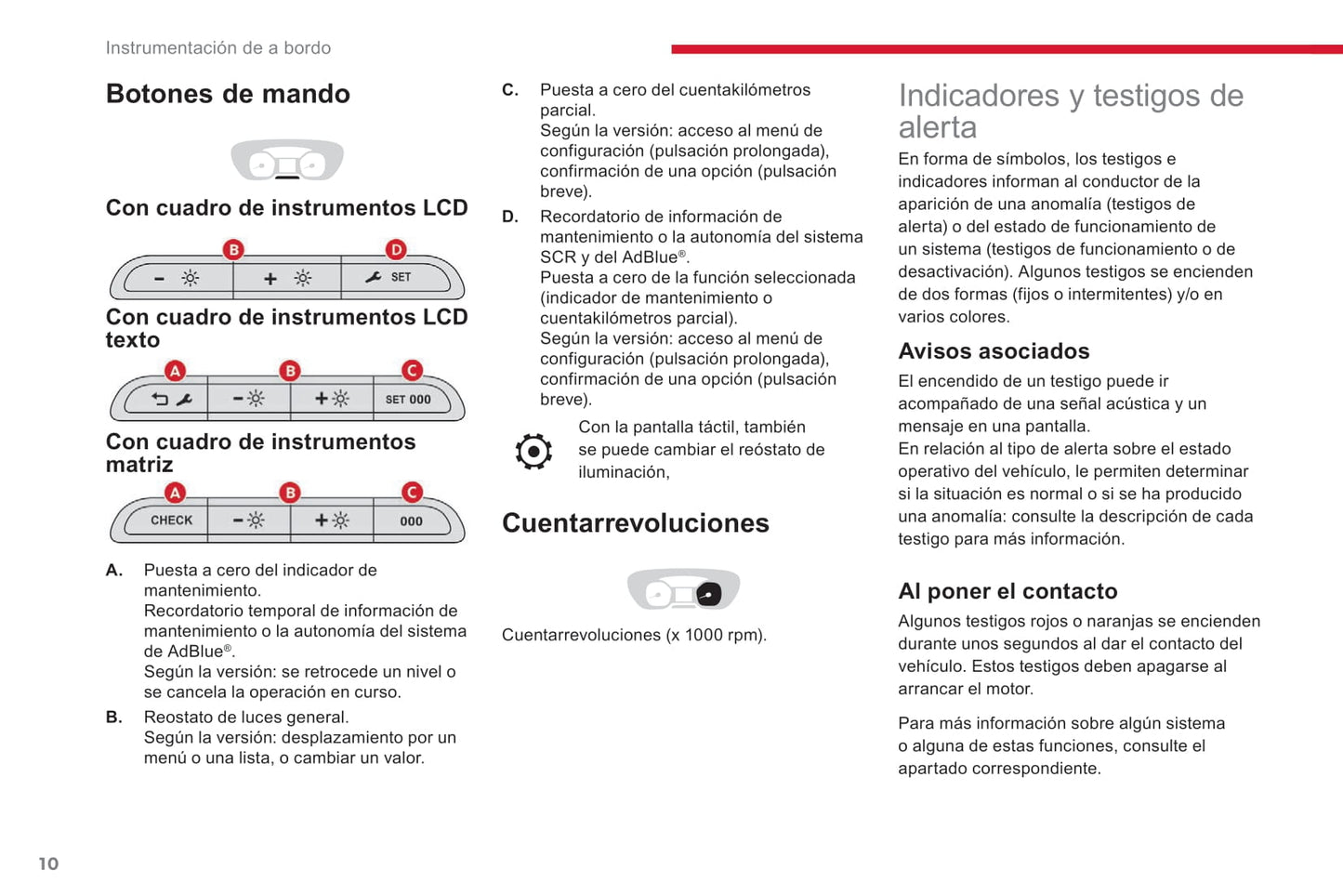 2018-2020 Citroën Jumpy/Dispatch/SpaceTourer Owner's Manual | Spanish