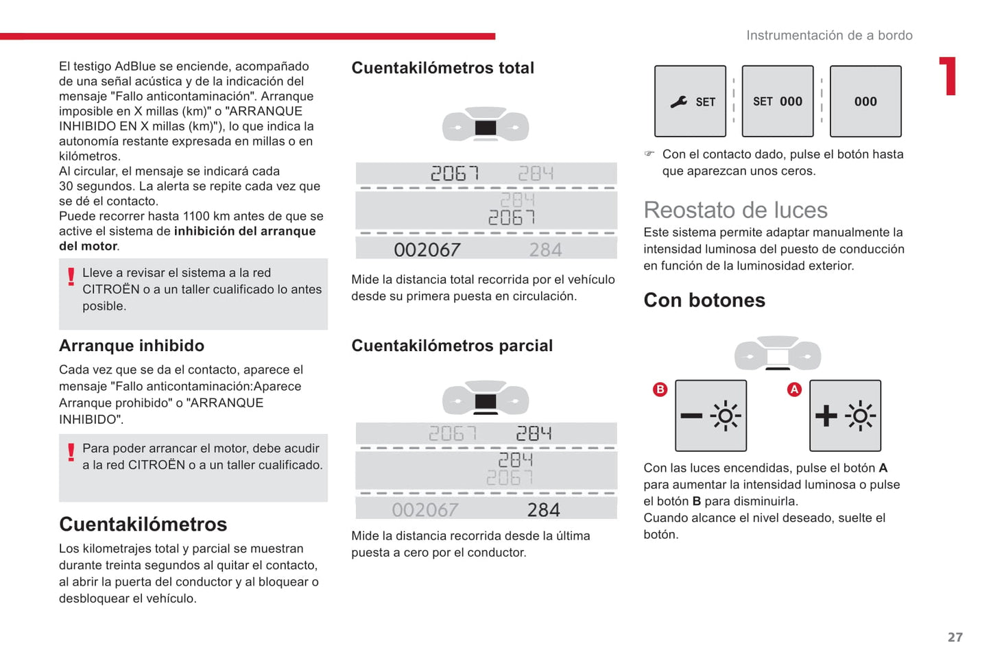 2018-2020 Citroën Jumpy/Dispatch/SpaceTourer Owner's Manual | Spanish