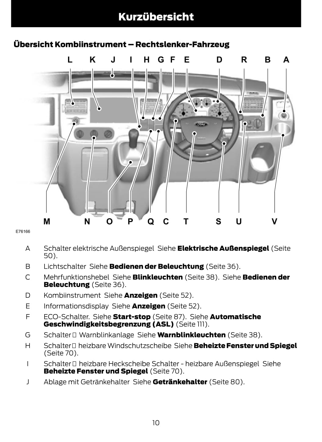 2011-2012 Ford Transit Owner's Manual | German