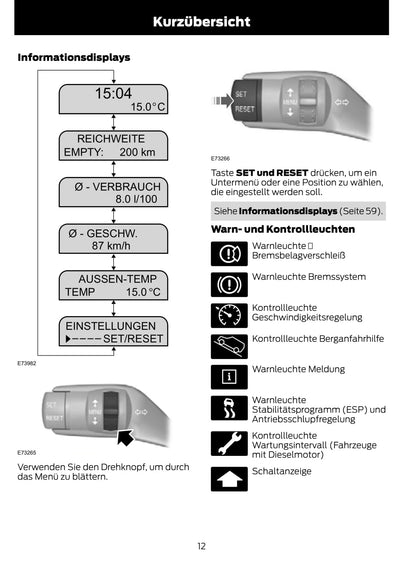 2011-2012 Ford Transit Owner's Manual | German